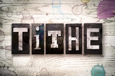 Aşar vergisi kavramı Metal Letterpress türü