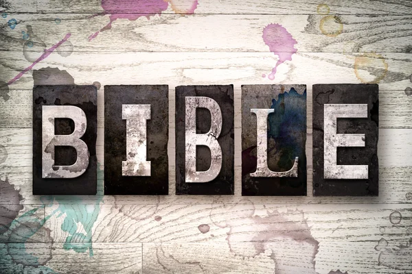 Bibeln begreppet metall boktryck typ — Stockfoto
