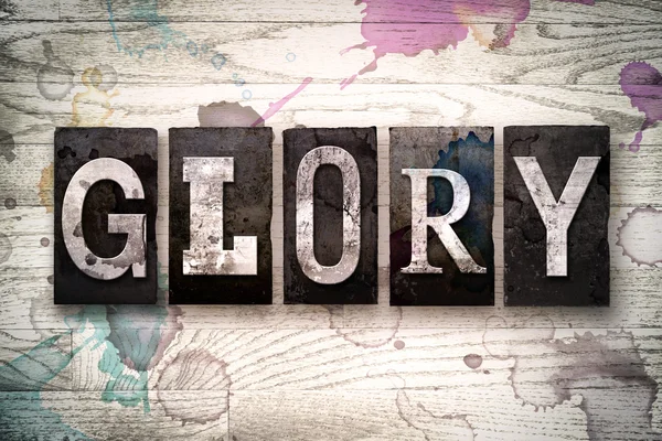 Glory Concept Metal Letterpress Tipo — Foto Stock