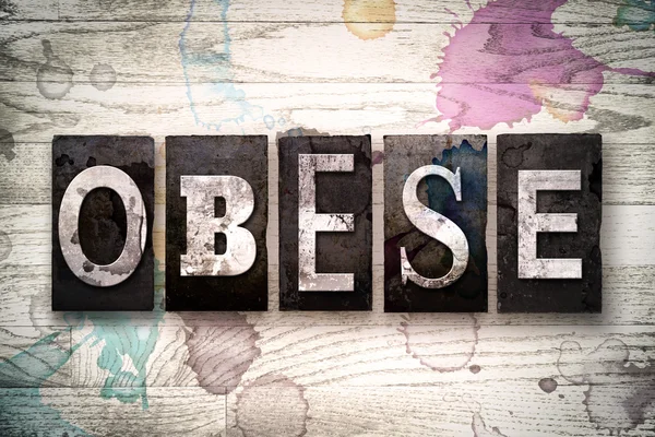 Obese Concept Metal Letterpress Type — Stock Photo, Image