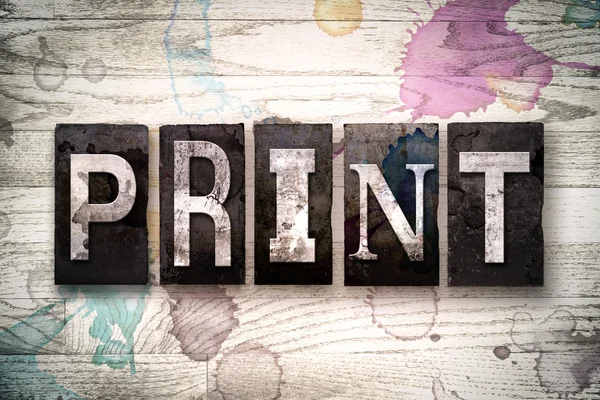 Print Concept Metal Letterpress Type — Zdjęcie stockowe