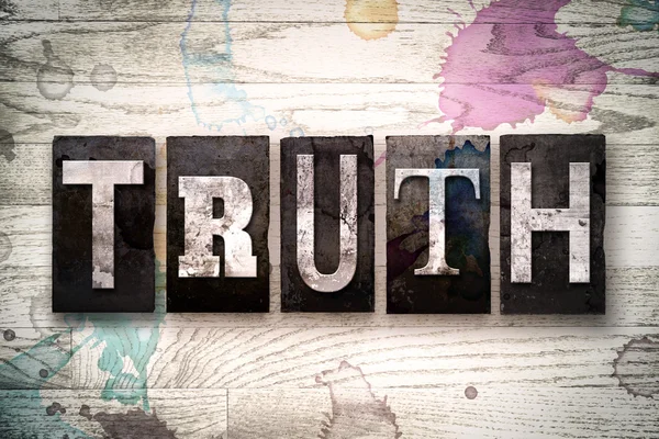Truth Concept Metal Letterpress Type — Stock Photo, Image