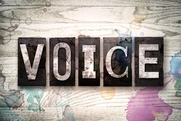 Voice Concept Metal Letterpress Type — Stock Photo, Image