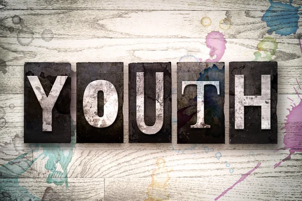 Youth Concept Metal Letterpress Type — Stockfoto