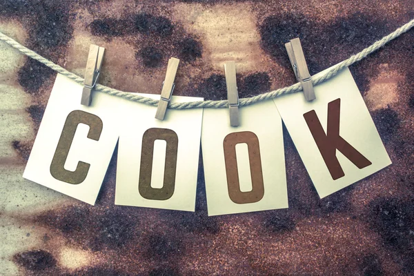 Cook Concept Pinned Damgalı Kartlar Twine Tema — Stok fotoğraf
