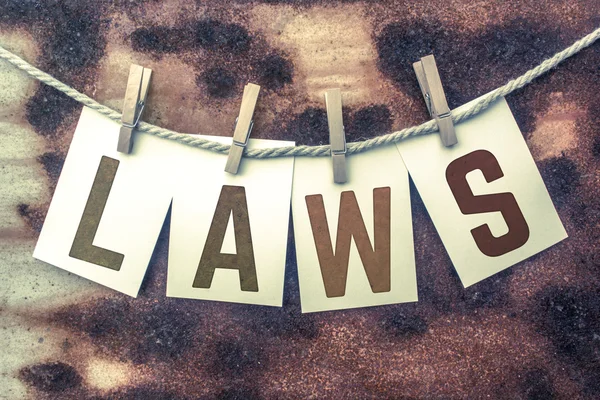 法律の概念は、ツインのテーマにピン留めされたスタンプカード — ストック写真