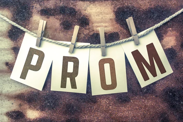 Prom Concept Pinned Stamped Cards on Twine Theme — Stockfoto