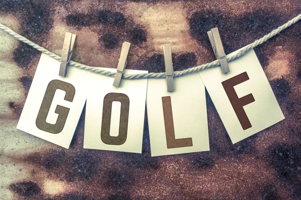 Golf Concept Pinned Damgalı Kartlar Twine Tema — Stok fotoğraf