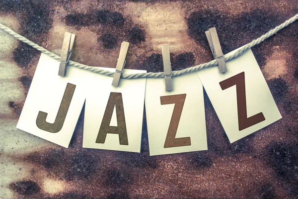 Jazz Concept odatűzött kártyák a Zsinor téma — Stock Fotó