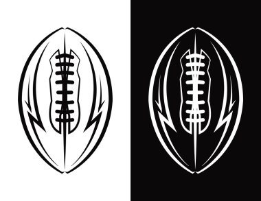 Amerikan futbolu amblemi simge tasarlamak