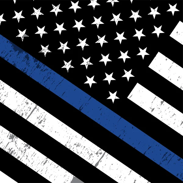 Ilustração do ícone da bandeira do apoio da polícia —  Vetores de Stock