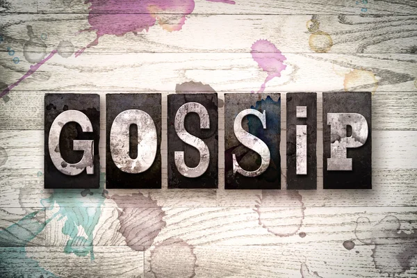 Gossip Concept Metal Tipo de tipografía — Foto de Stock