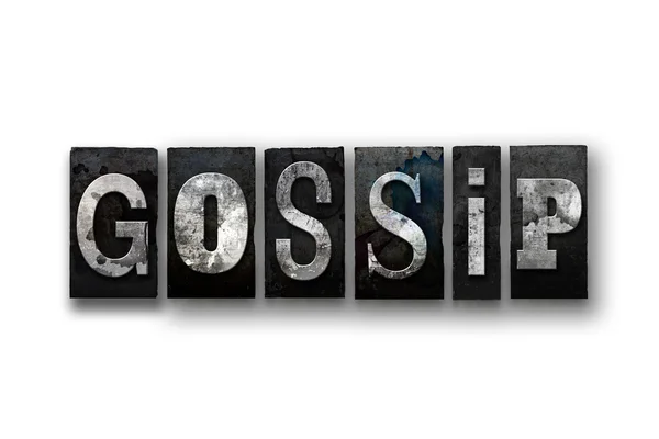 Gossip Conceito Isolado Tipo Letterpress — Fotografia de Stock