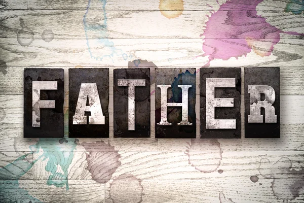 Father Concept Metal Letterpress Type — Stock Photo, Image