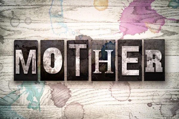 Mother Concept Metal Letterpress Type — Stock Photo, Image