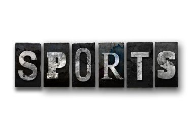 Sports Concept Isolated Letterpress Type clipart