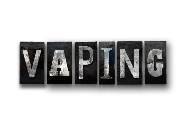 İzole Vaping kavramı Letterpress türü
