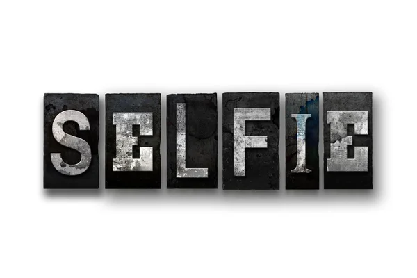 Концепція Selfie ізольовані високого друку типу — стокове фото