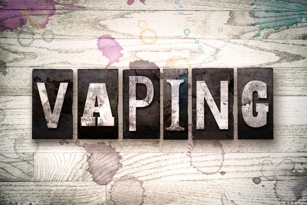 Vaping Concept Metal Letterpress Type — Stock Photo, Image