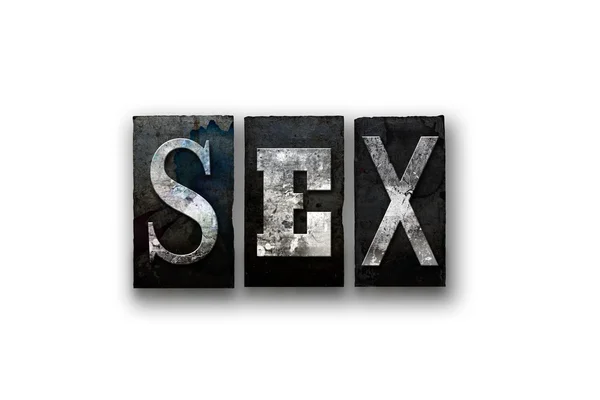 Sex koncept isolerade boktryck typ — Stockfoto