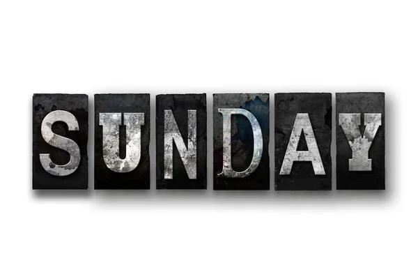 Недільна концепція ізольований тип букви — стокове фото