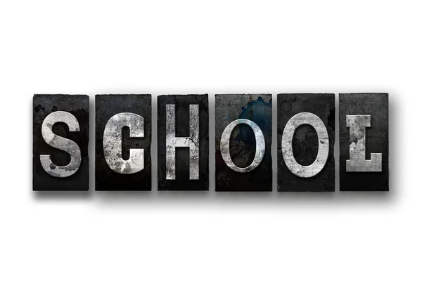 School Concept geïsoleerd boekdruk Type — Stockfoto
