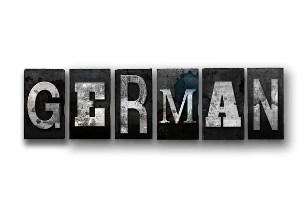 Niemiecka koncepcja na białym tle typ typografia — Zdjęcie stockowe