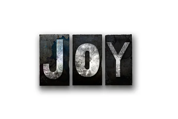 Joy Concept Isolated Letterpress Type — Stock Photo, Image