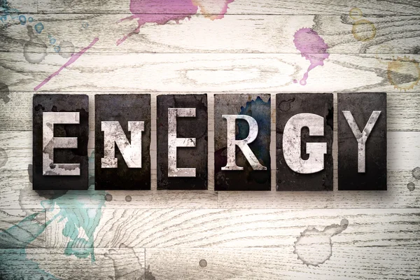 Energy Concept Metal Letterpress Type — Stock Photo, Image