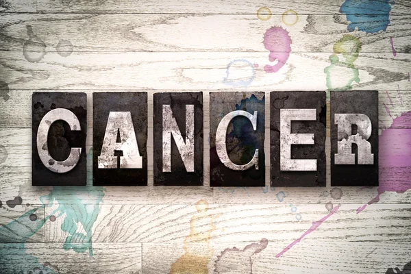 Cancer Concept Metal Letterpress Type — Stock Photo, Image