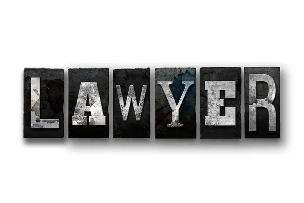 Lawyer Concept Isolated Letterpress Type — Stock Photo, Image