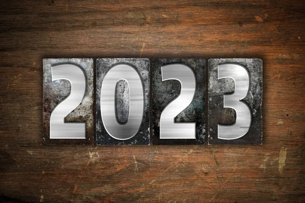 Año 2023 Escrito Tipografía Antigua Época —  Fotos de Stock