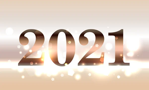 2021 Újévi Koncepciója Ragyogó Fényekkel Illusztrálva — Stock Vector