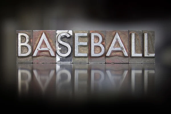 Baseball Vintage Letterpress — Stock Photo, Image