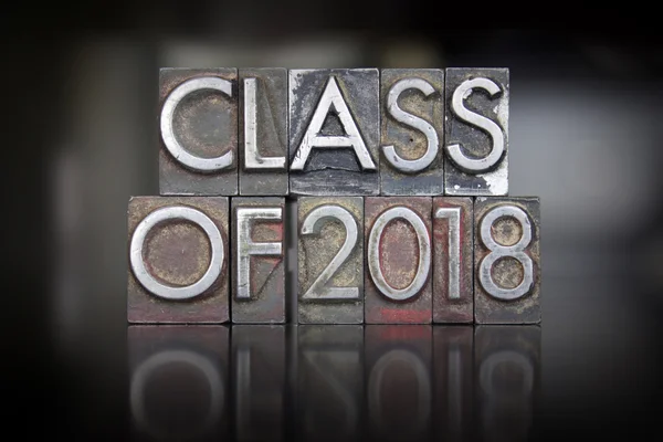 Class of 2018 Letterpress — Stock Photo, Image