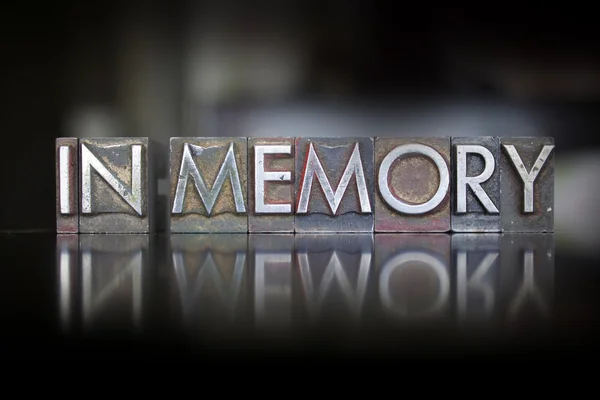 In Memory Letterpress — Stock Photo, Image