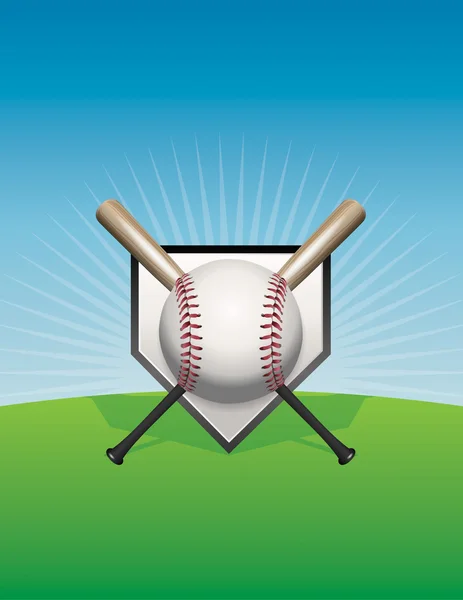 Baseball i nietoperze ilustracji — Wektor stockowy