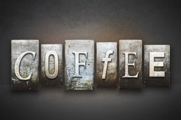 Kaffe boktryck — Stockfoto