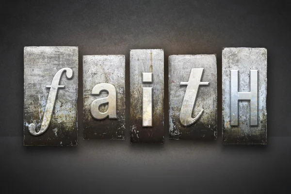 Faith Letterpress — Stock Photo, Image