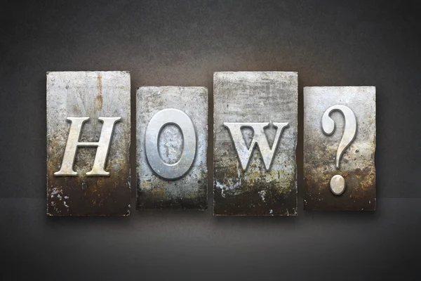 How? Letterpress — Stock Photo, Image