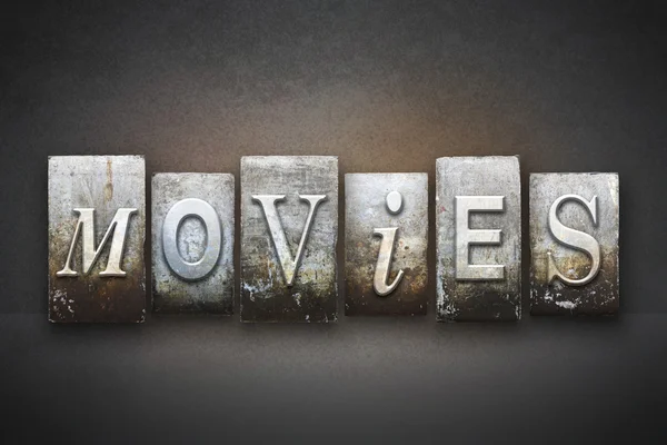 Movies Letterpress — Stock Photo, Image