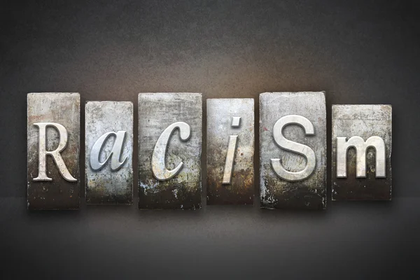 Racism Theme Letterpress — Stock Photo, Image