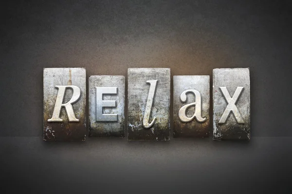 Relax Concept Letterpress Theme — Stock Photo, Image