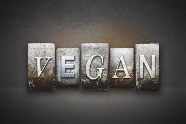 Vegan Letterpress — Stock Photo, Image