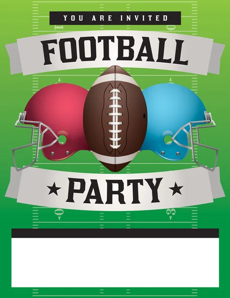 American Football Party Template Ilustração — Vetor de Stock