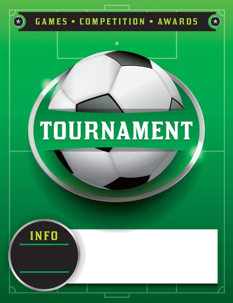 Soccer Football Tournament Template Illustration — Stock Vector