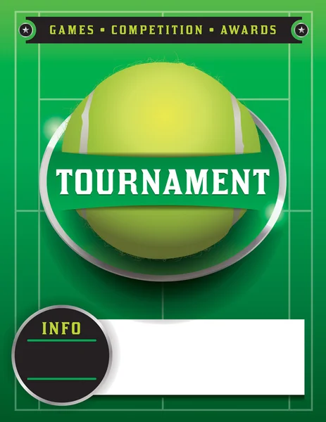 Modèle de tournoi de tennis Illustration — Image vectorielle