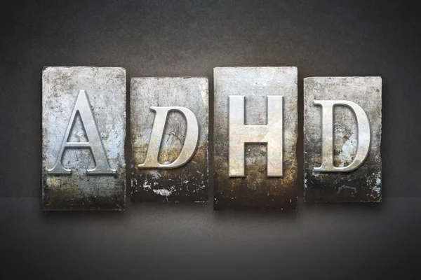 ADHD boktryck koncept — Stockfoto