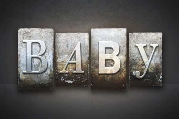 Baby Letterpress คอนเซ็ปต์ — ภาพถ่ายสต็อก