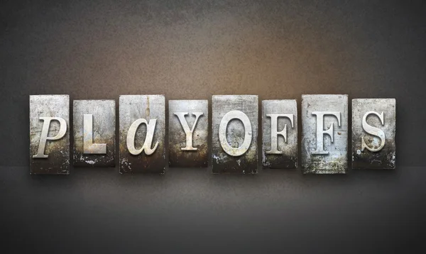 Playoffs Letterpress — Stock Photo, Image